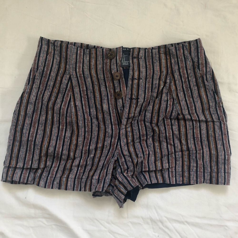 Forever 21 Striped High-Waisted Shorts!